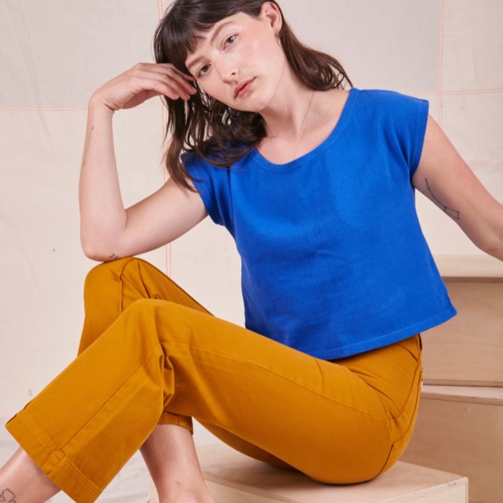 Big Bud Press Cropped Tunic Top in Royal Blue